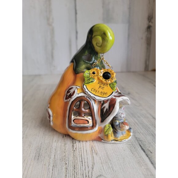 Blue Sky pumpkin pie Cottage tea like candle cover - Picture 10 of 10